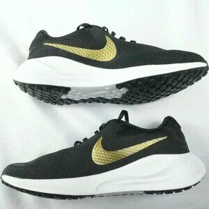 Nike Revolution 7 Black/Gold Running Shoes Women’s Sz 6 (FB2208-006)